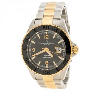 Bernhard H Mayer Black Stainless Steel Nauticus Royale II Men's Wristwatch 45 mm
