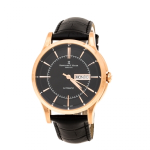 Bernhard H Mayer Black Rose Gold PVD Plated Stainless Steel Chronos-Rose Gold Limited Edition Men's Wristwatch 42MM