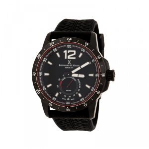 Bernhard H. Mayer Black PVD Coated Stainless Steel Drift Glider Men's Wristwatch 44 mm