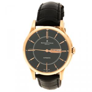 Bernhard H Mayer Black Rose Gold PVD Plated Stainless Steel Chronos-Rose Gold Limited Edition Men's Wristwatch 42MM
