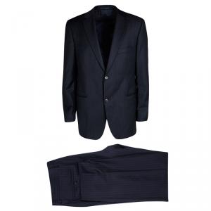 Boss By Hugo Boss Navy Blue Wool Pin Striped Passolini1/Movie1 Suit XL
