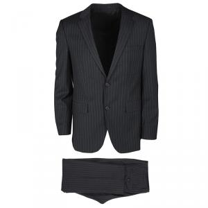 Boss By Hugo Boss Grey Wool Striped The Grand/Central1 Suit M