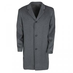 Boss Hugo Boss Grey Wool Cashmere Coat XXL