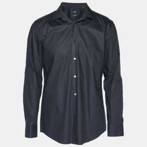 Pre Owned Boss By Hugo Boss Black Cotton Jenno Slim Fit Shirt XL