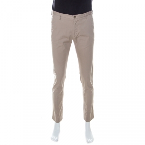 Pre Owned Boss by Hugo Boss Beige Stretch Cotton Slim Fit Chinos M