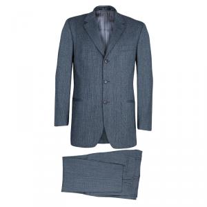 Boss By Hugo Boss Men's Grey Wool Striped Suit XS