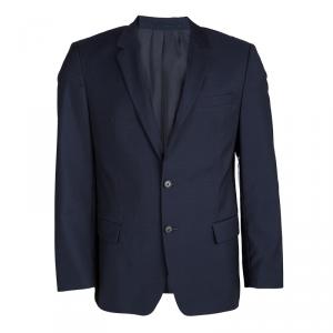 Pre Owned Boss By Hugo Boss Blue Wool Blazer XL