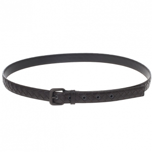 Bottega Veneta Brown Intrecciato Leather Belt