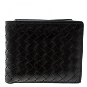 Bottega Veneta Dark Brown Intrecciato Bifold Wallet