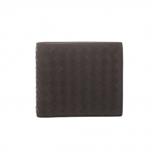 Bottega Veneta Dark Brown Intrecciato Leather Bifold Wallet