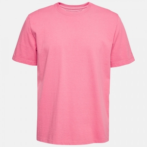 Bottega Veneta Pink Cotton Knit Crew Neck Tshirt XL