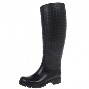 Pre Owned Bottega Veneta Intreciatto Rain Boots Size 36