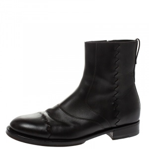 Bottega Veneta Cocoa Leather Zip Ankle Boots Boots Size 40