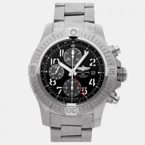 Pre Owned Breitling Avenger Chronograph GMT A24315101B1A1 Black Stainless Steel Automatic Men's Watches 45mm 