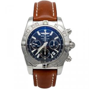 Breitling Black Chronomat Stainless Steel Automatic Men'S Watch 44MM