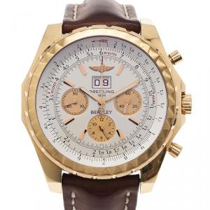 Breitling Beige 18K Rose Gold Bentley 6.75 Limited Edition Men's Wristwatch 50MM