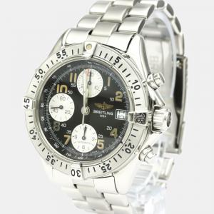 Breitling Black Stainless Steel Colt Chronograph Automatic A13035.1 Men's Wristwatch 42 MM