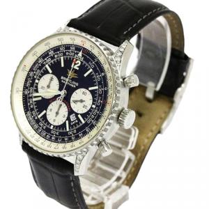 Breitling Black Stainless Steel Navitimer Men's Wristwatch 42MM