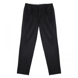 Brioni Black Roman Style Wool Trousers 4XL