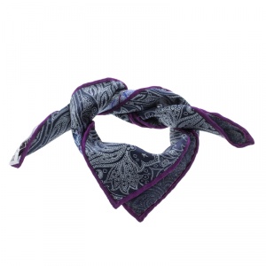 Brioni Multicolor Paisley Printed Silk Pocket Square