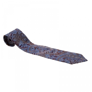 Brioni Multicolor Paisley Baroque Printed Silk Tie