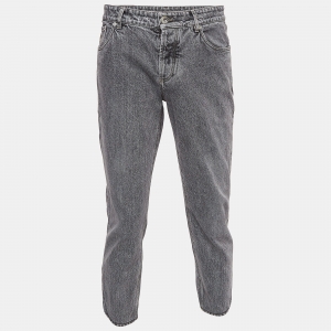 Brunello Cucinelli Grey Denim Traditional Fit Jeans XL Waist 36''