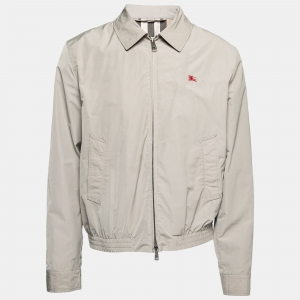 Burberry Brit Beige Synthetic Zip-Up Jacket M
