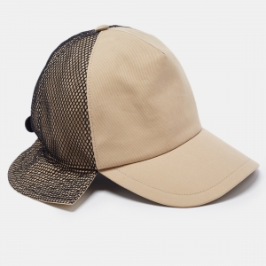 Burberry Beige Cotton & Mesh Trucker Bucket Hat M