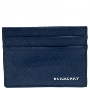 Burberry Blue Leather Card Case