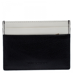 Burberry Black/White Leather Card Case