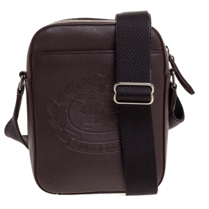 Burberry Oxblood Leather Thornton Crossbody Bag 