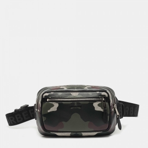 Burberry Mangrove Green Coated Canvas and Leather West Belt Bag