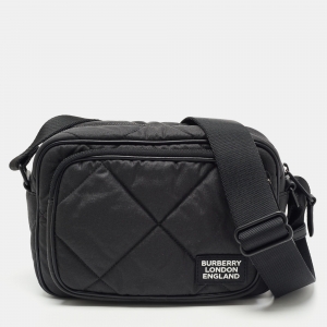 Burberry Black Quilted Nylon Paddy Crossbody Bag