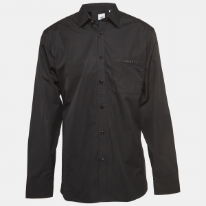 Burberry Black Cotton Filmore Long Sleeve Shirt 2XL