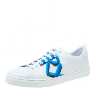 Burberry White Leather Albert Sneakers Size 44