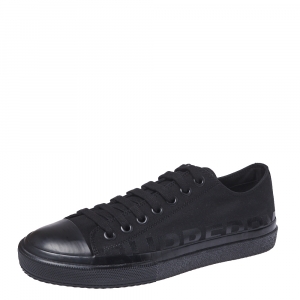 Burberry Black Canvas Larkhall Low Top Sneakers Size 41