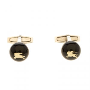 Burberry Equestrian Knight Black Sphere Cufflinks