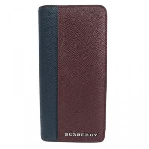 Burberry Bicolor Leather Continental Wallet