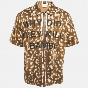 Burberry Brown Why Did They Kill Bambi Cotton Shirt L