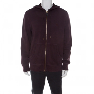 Pre Owned Burberry Brit Purple Cotton Hoodie XXL 