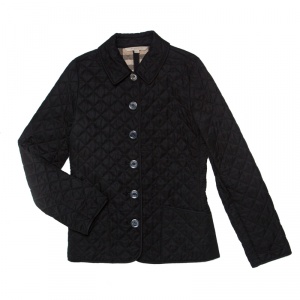 Burberry Black Quilted Nova Check Lined Jacket S