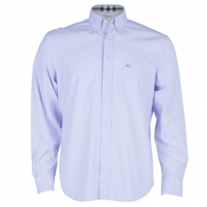Burberry Brit Light Blue Classic Stretch Cotton Men's Shirt XL