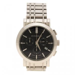 Burberry Blue Stainless Steel Heritage Chronograph BU1360 Men's Wristwatch 40 mm