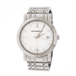 Burberry Silver Stainless Steel Heritage BU1350 Men's Wristwatch 38 mm