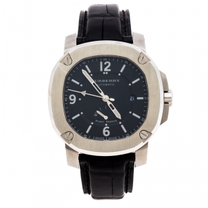 Burberry Black Stainless Steel The Britain BBY1002 Men's Wristwatch 45 mm
