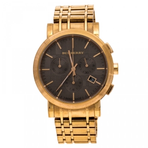 Pre Owned  Burberry Grey Rose Gold Plated Stainless Steel BU1862 Women's Wristwatch 40 mm