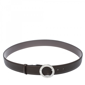 Bvlgari Chocolate Brown Leather Bvlgari Bvlgari Belt 110CM