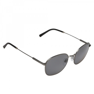 Bvlgari Matte Gunmetal / Grey Polarized BV5049 Oval Sunglasses
