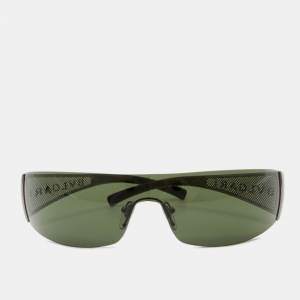 Bvlgari Gunmetal Tone/Green 549 Shield Sunglasses