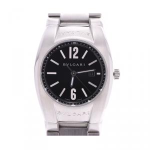 Bvlgari Black Stainless Steel Ergon EG30S Men's Wristwatch 30 MM